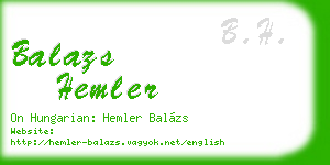 balazs hemler business card